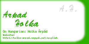 arpad holka business card
