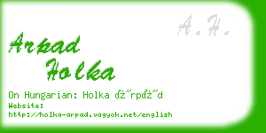 arpad holka business card